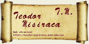 Teodor Misirača vizit kartica